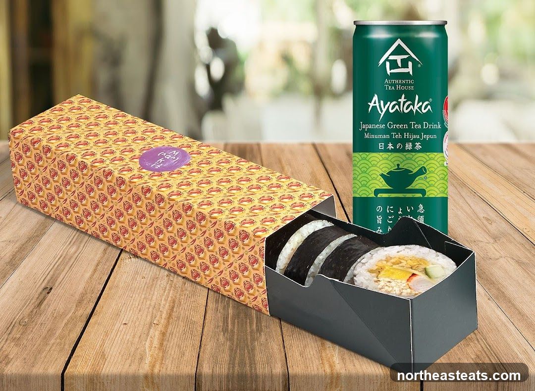 Ayataka Japanese Green Tea with Sushi