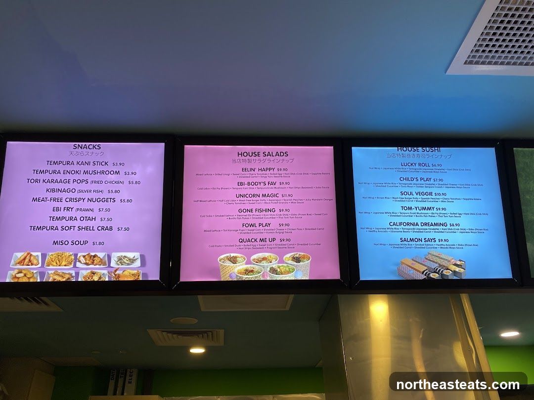 Snacks, House Salads, and House Sushi Menu