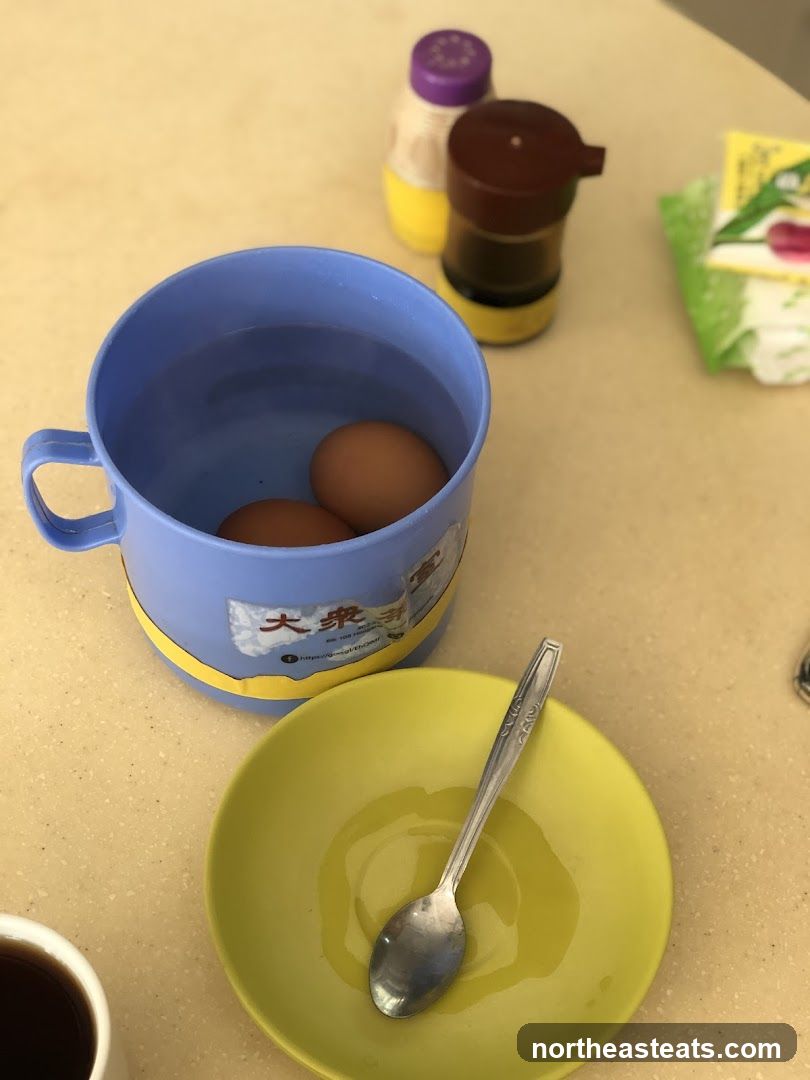 Boiled Eggs and Condiments