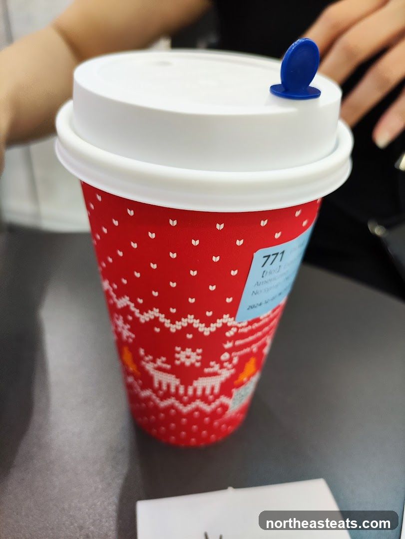 Christmas themed coffee cup
