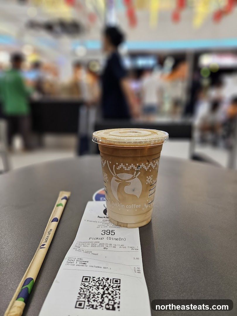 Luckin Coffee Drink and Receipt
