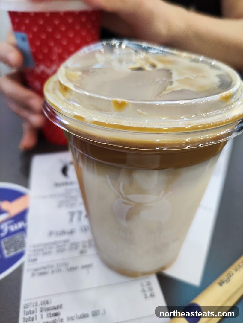Iced Coffee and Receipt