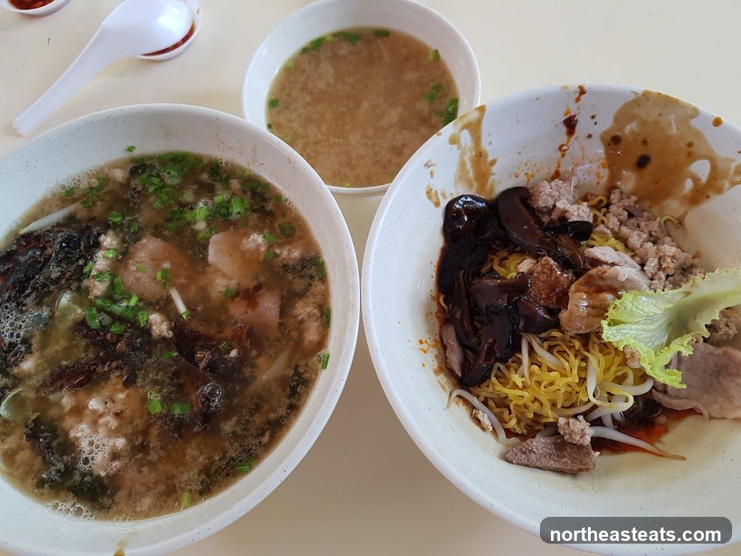 Noodle Soup and Dry Noodles