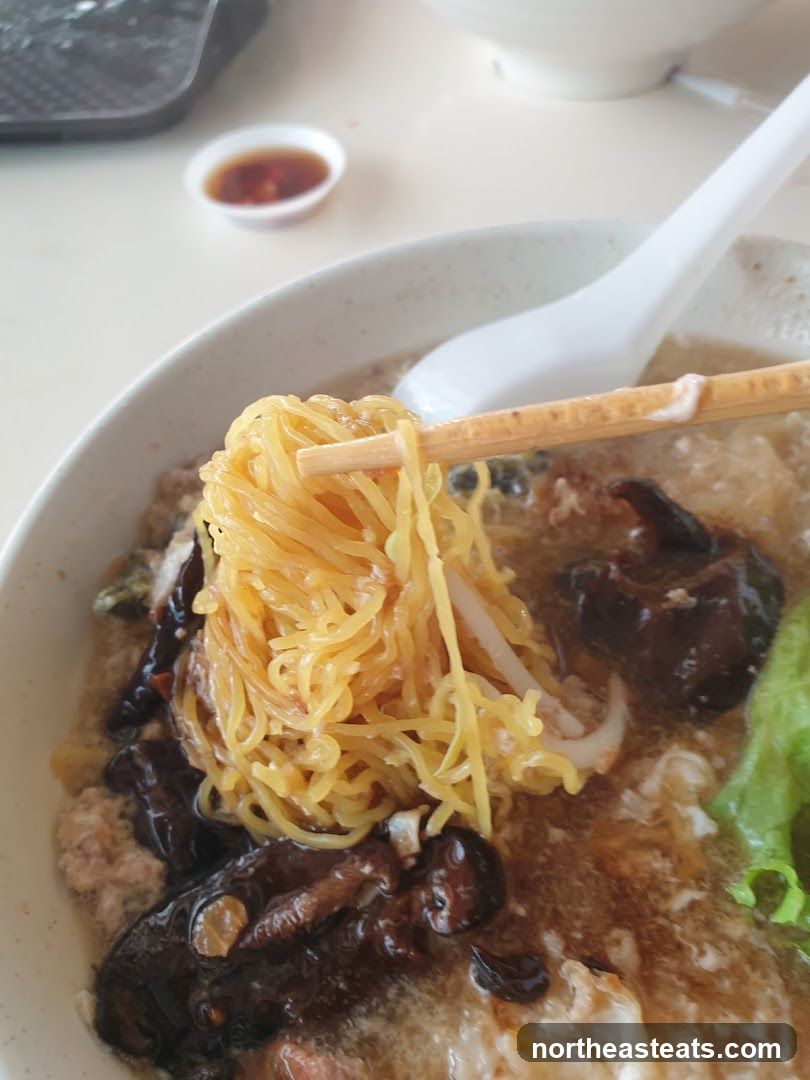 Noodles with Meat and Mushrooms