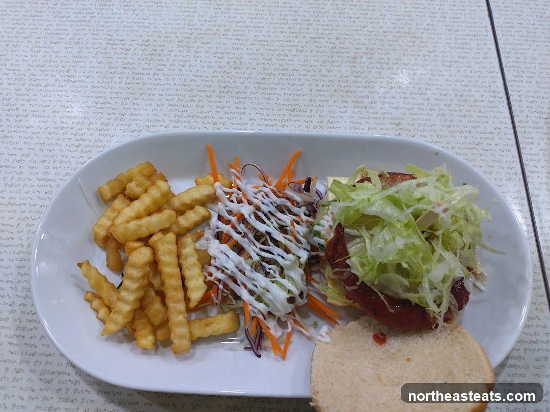 Burger and fries