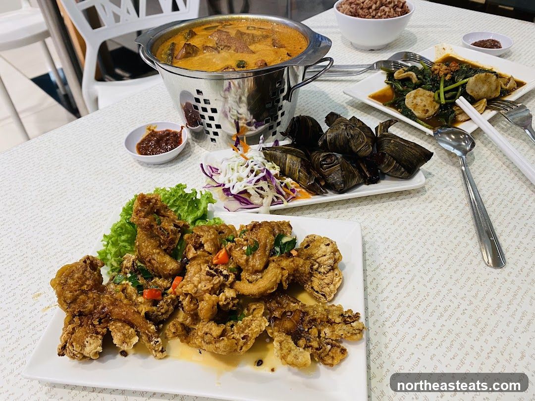 Table with various dishes