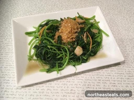 Stir-fried Greens with Toppings