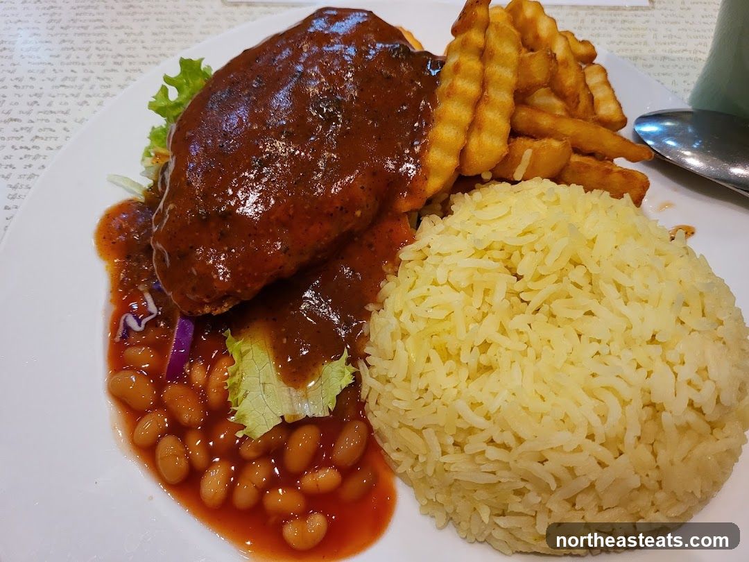 Chicken with Rice and Fries