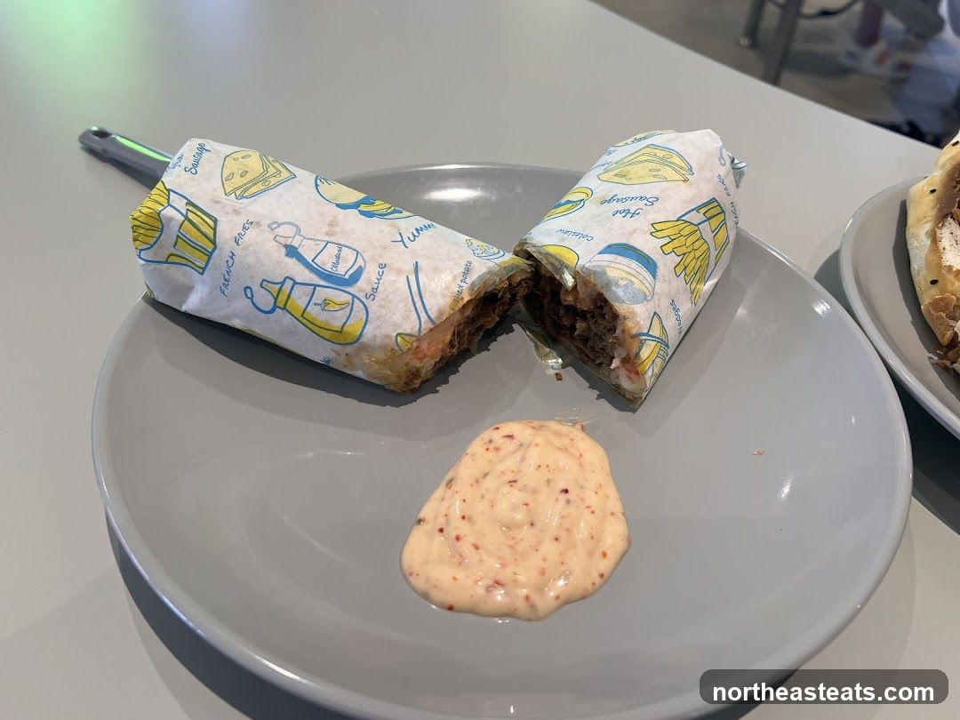 Wrapped Food with Sauce