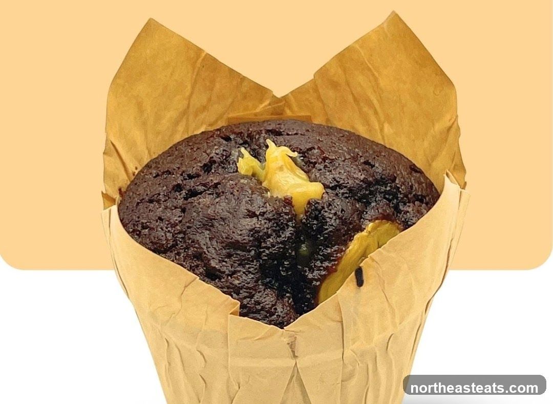Chocolate Muffin with Yellow Filling