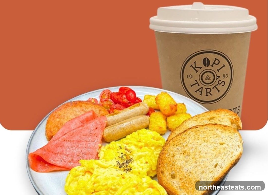 Breakfast Platter with Coffee Cup