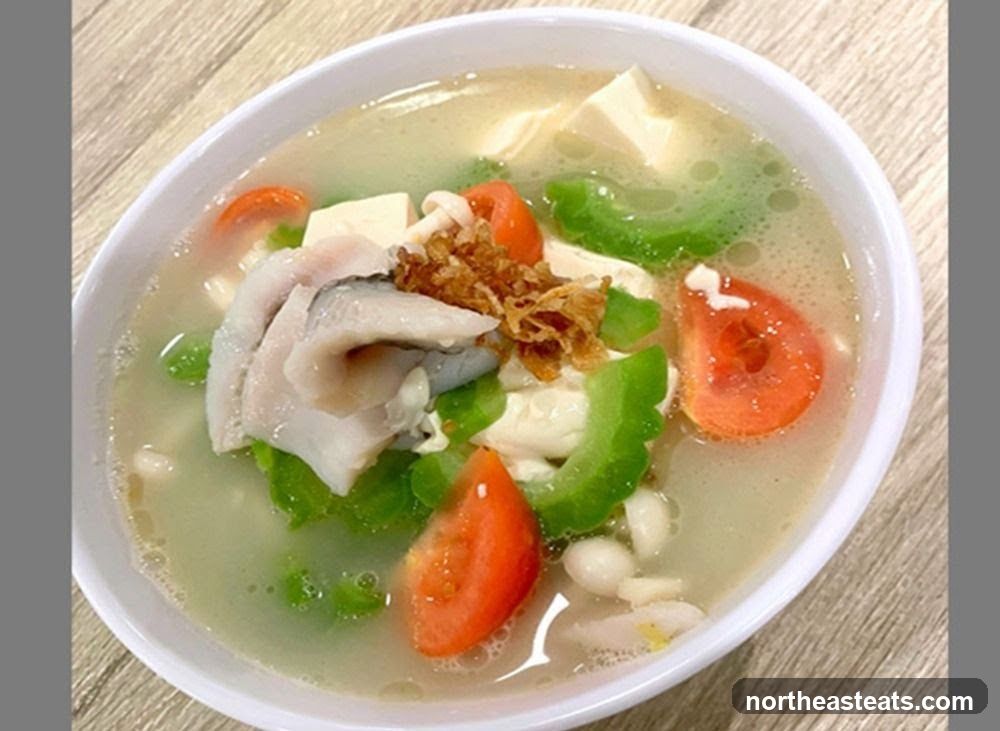 Fish Soup with Bitter Gourd and Tofu
