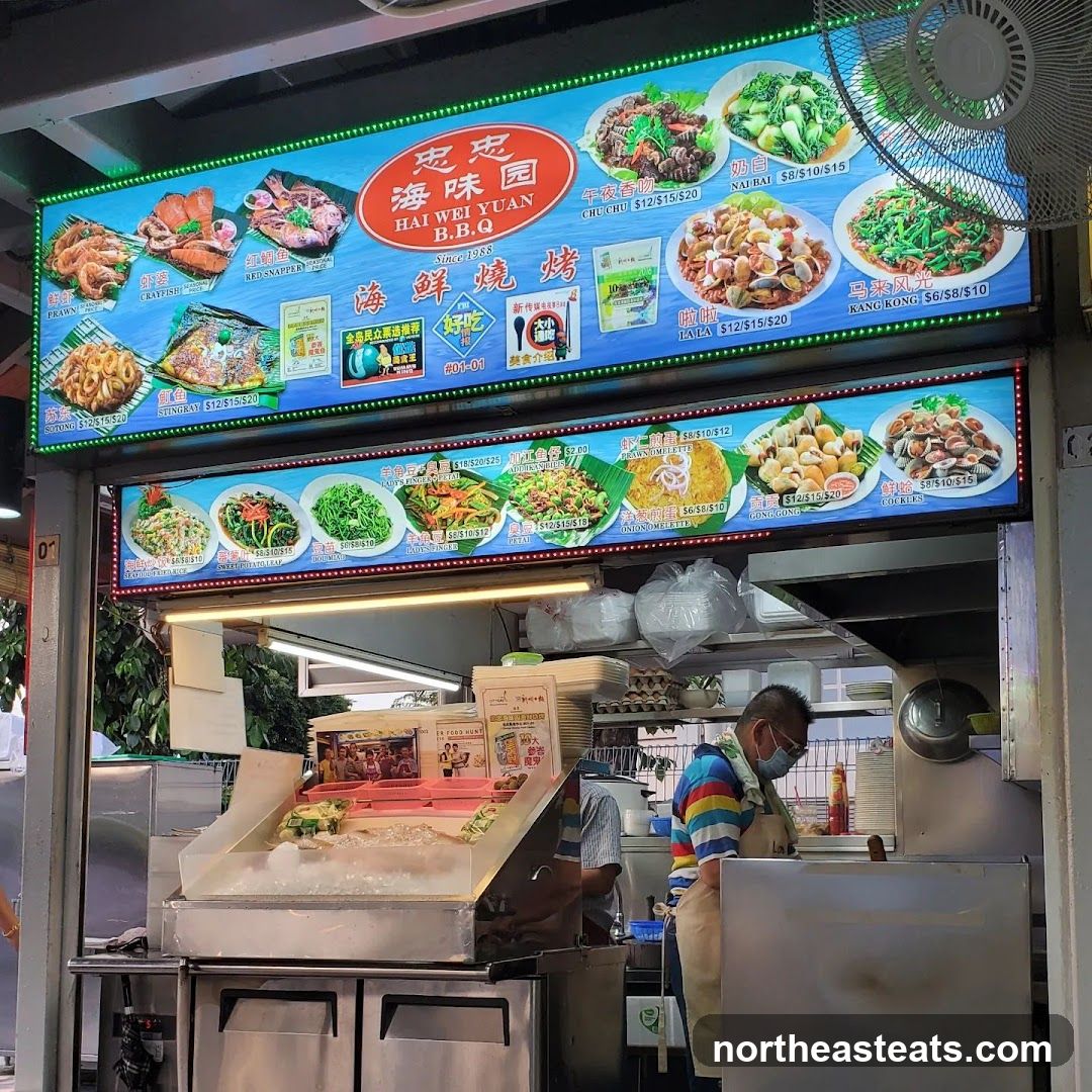 Seafood BBQ Stall Menu