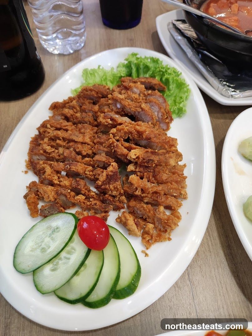 Fried Pork Slices with Garnish