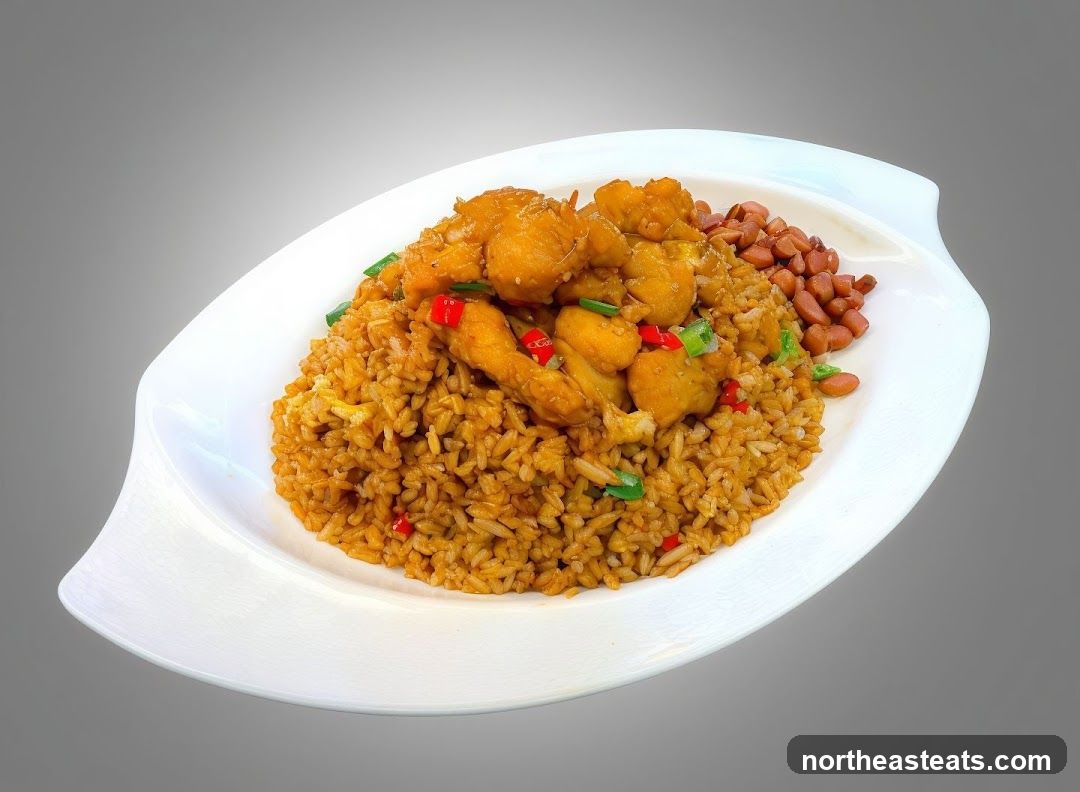 Fried Rice with Chicken and Peanuts