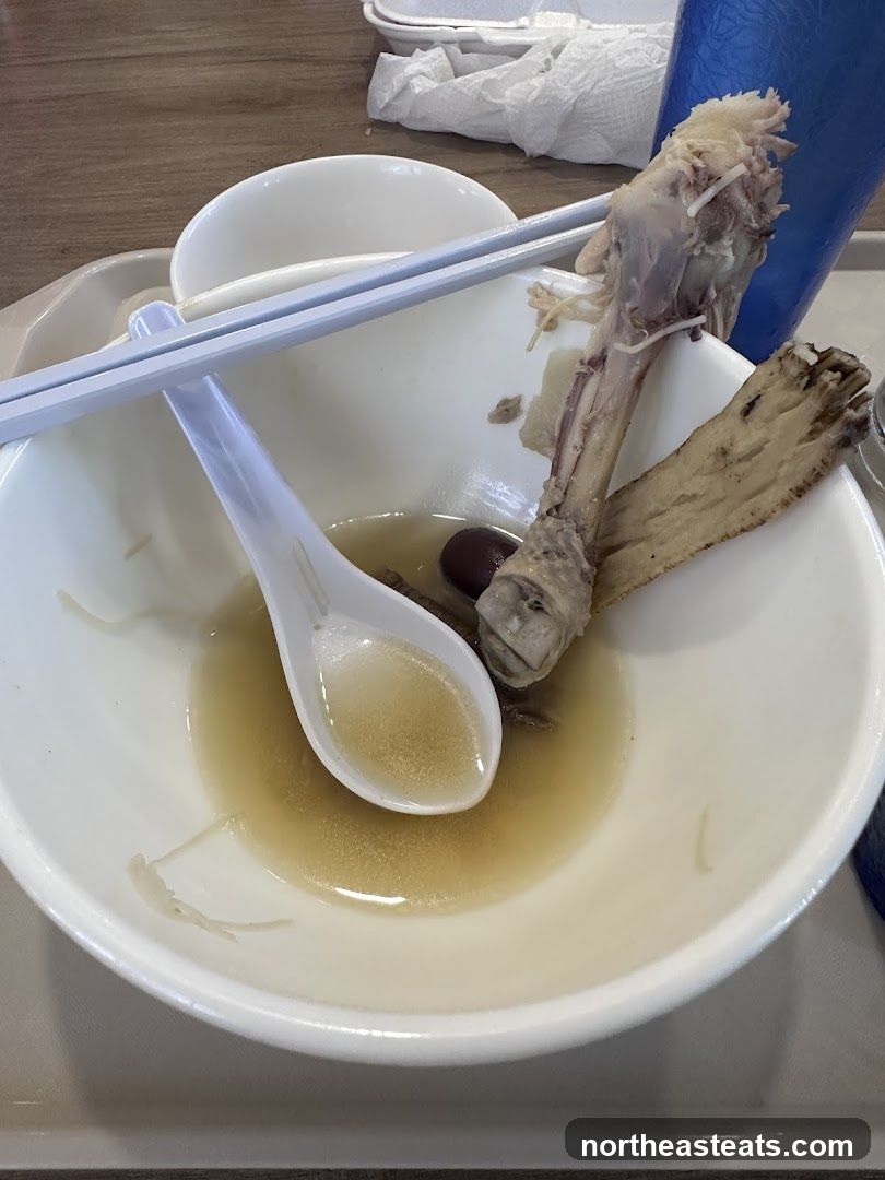 Leftover Soup with Chicken Bone