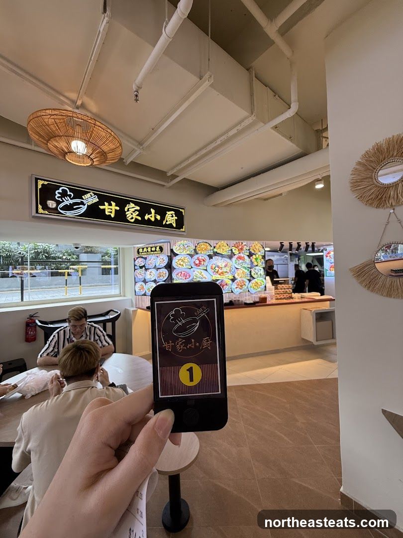 Restaurant Interior with Table Number