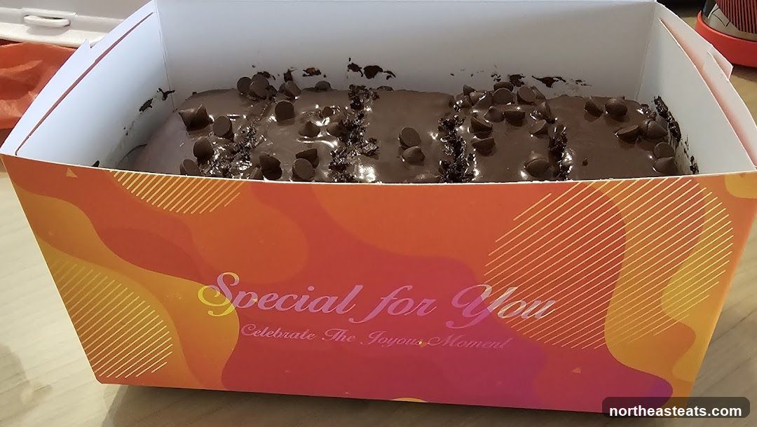Chocolate dessert in a box