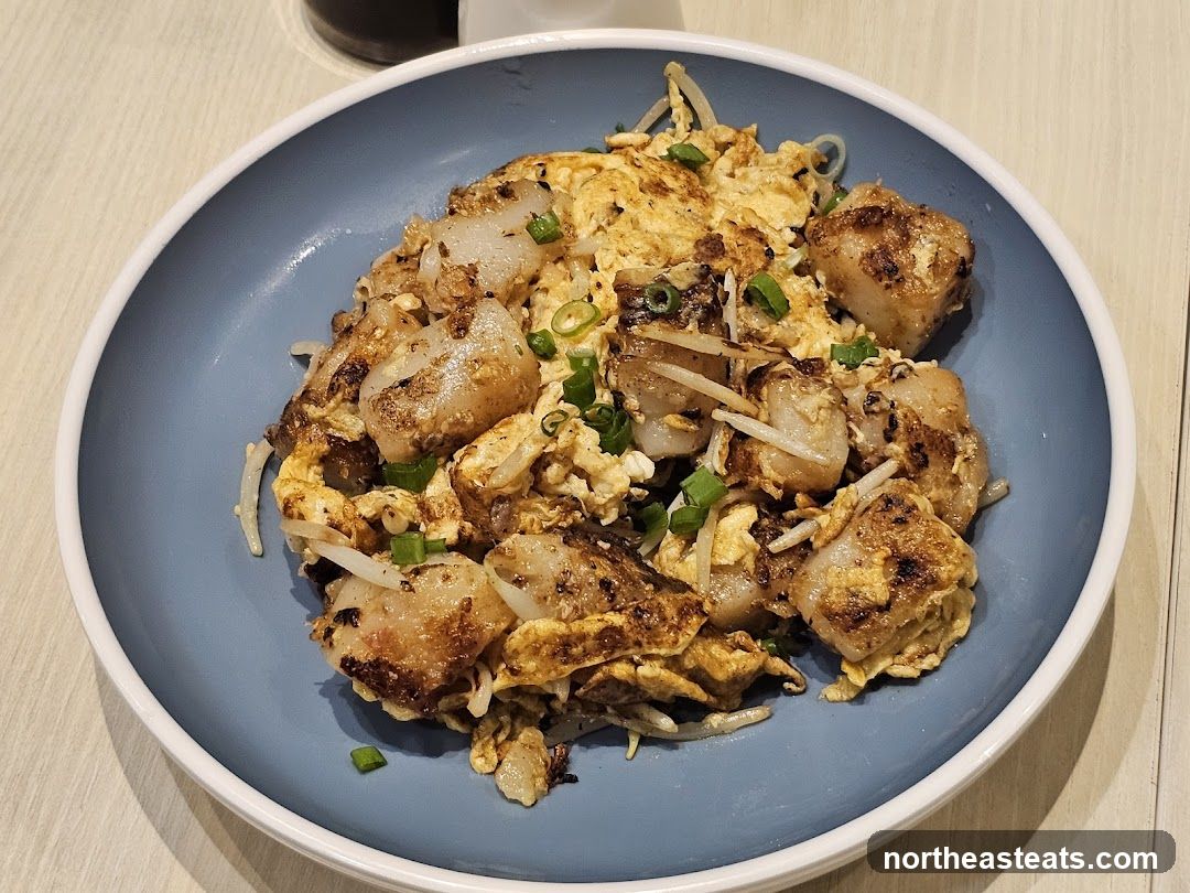 Pan-fried Turnip Cake with Scrambled Eggs