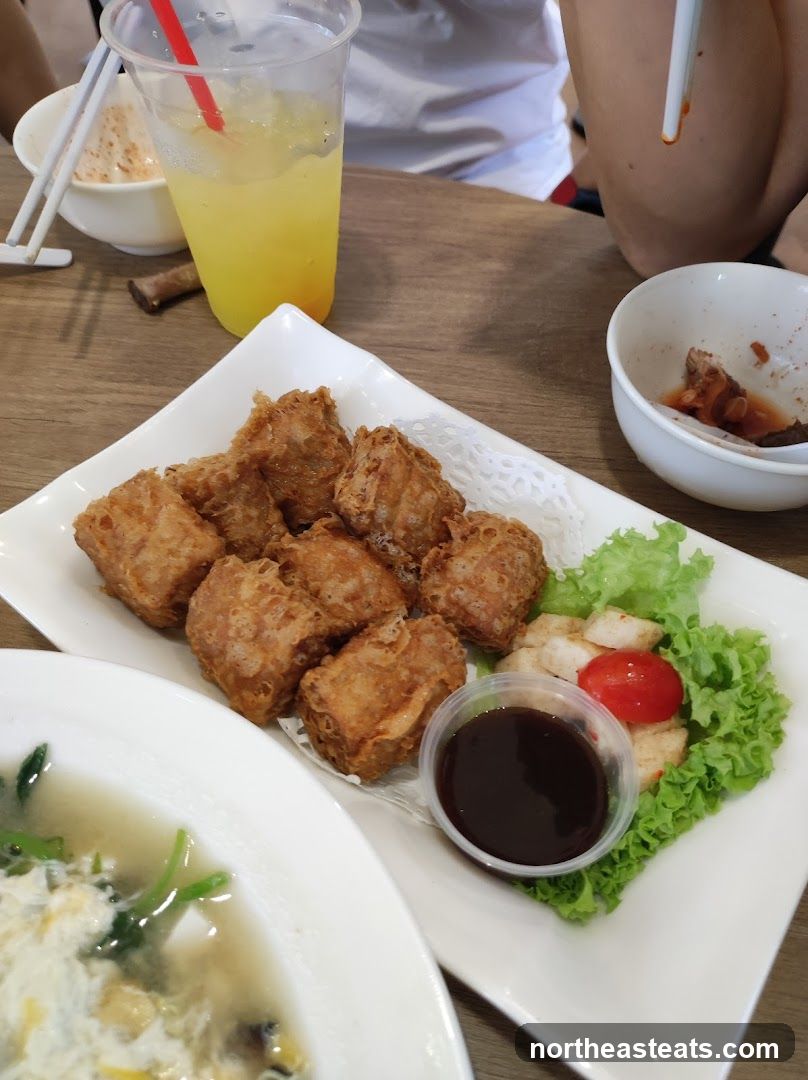Fried Appetizers with Dipping Sauce
