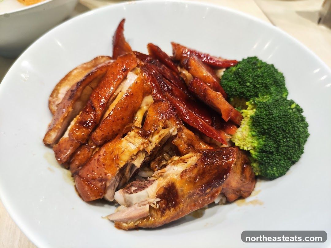 Roast Duck with Broccoli