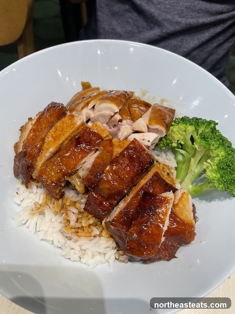 Roast Duck and Chicken Rice Bowl