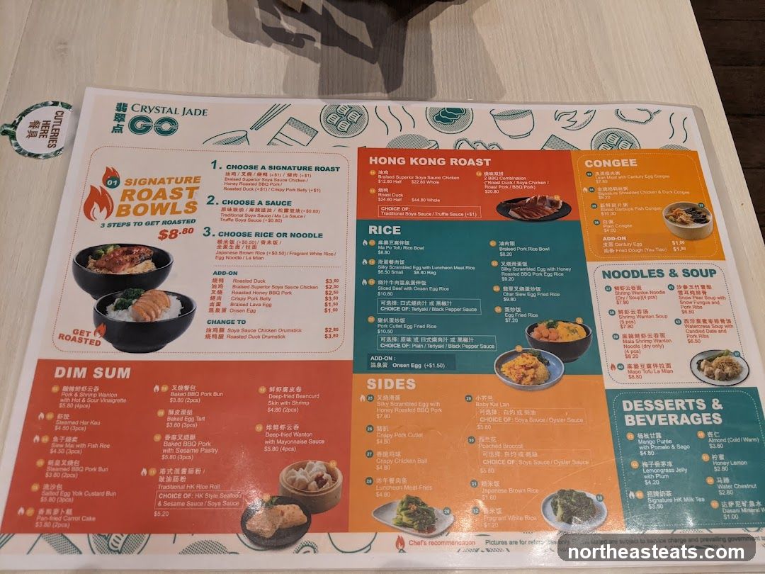 Crystal Jade Go Menu