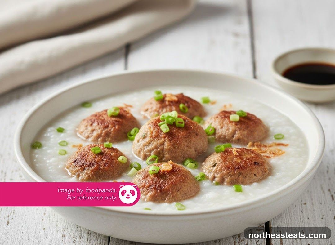 Congee with Meatballs