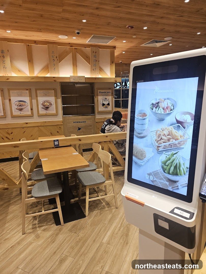 Restaurant Interior with Self-Order Kiosk