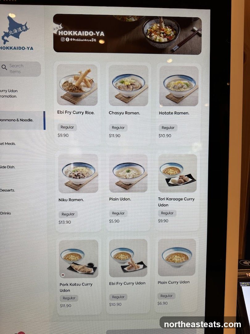 HOKKAIDO-YA Menu