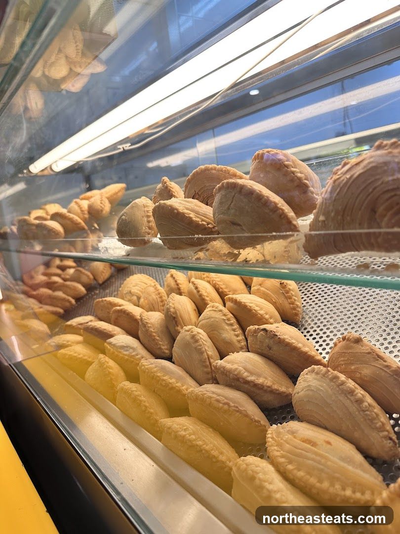 Pastries in a Display Case