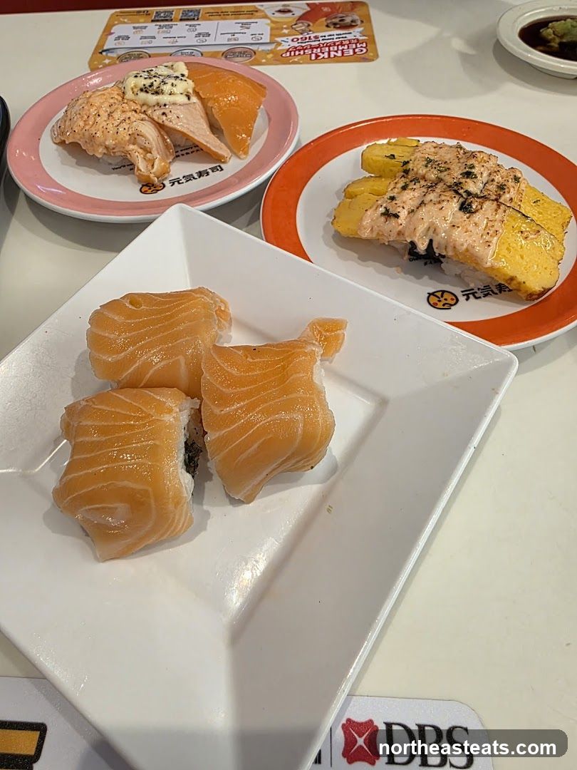 Salmon Sushi and Tamagoyaki