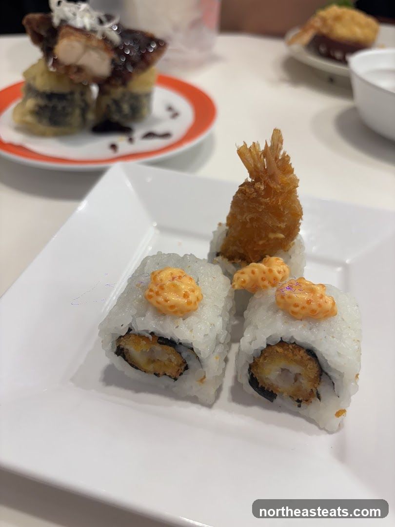 Sushi Rolls with Shrimp and Sauce