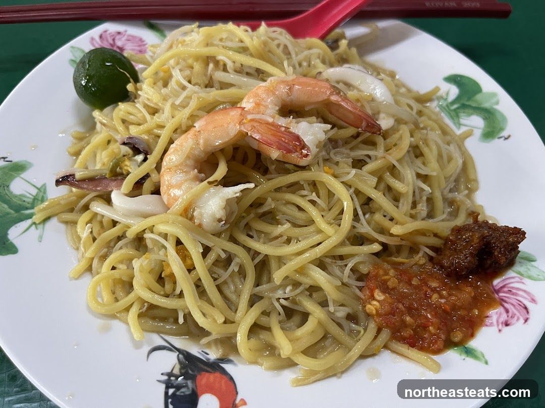 Seafood Noodles with Chili and Lime
