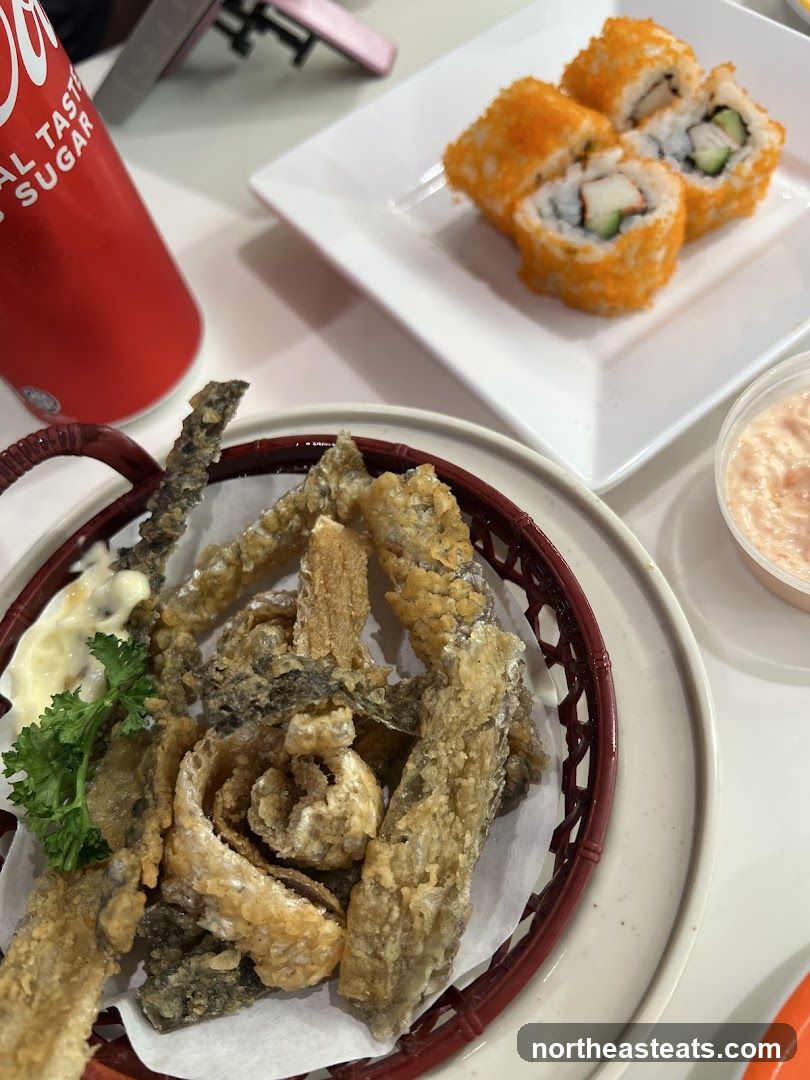 Fried Fish Skin and Sushi