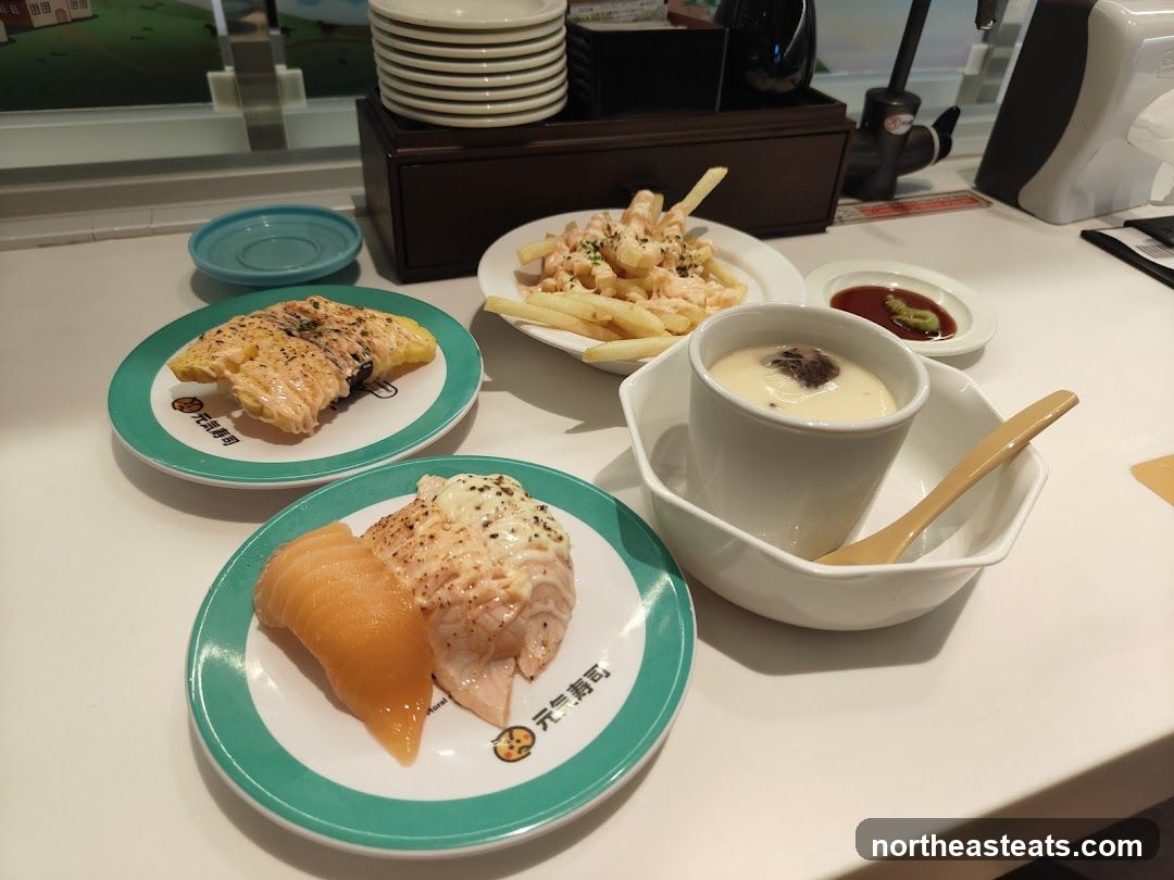 Sushi and side dishes
