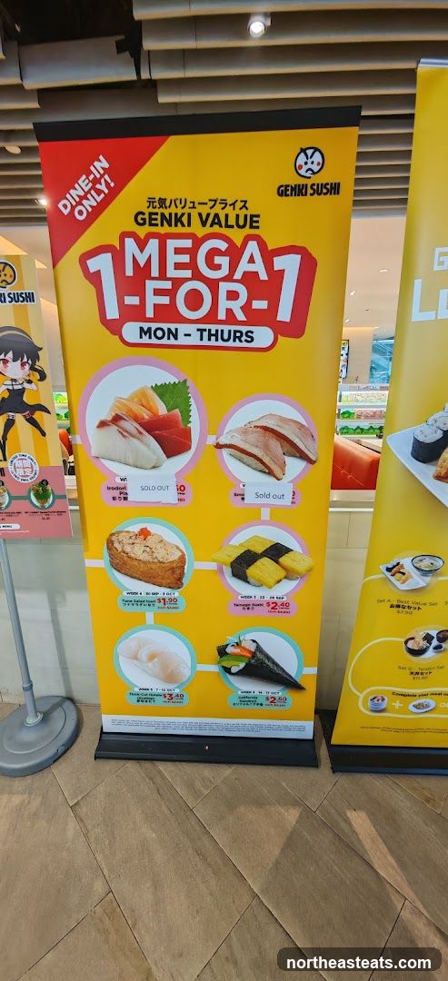 Genki Sushi Mega 1-for-1 Promotion