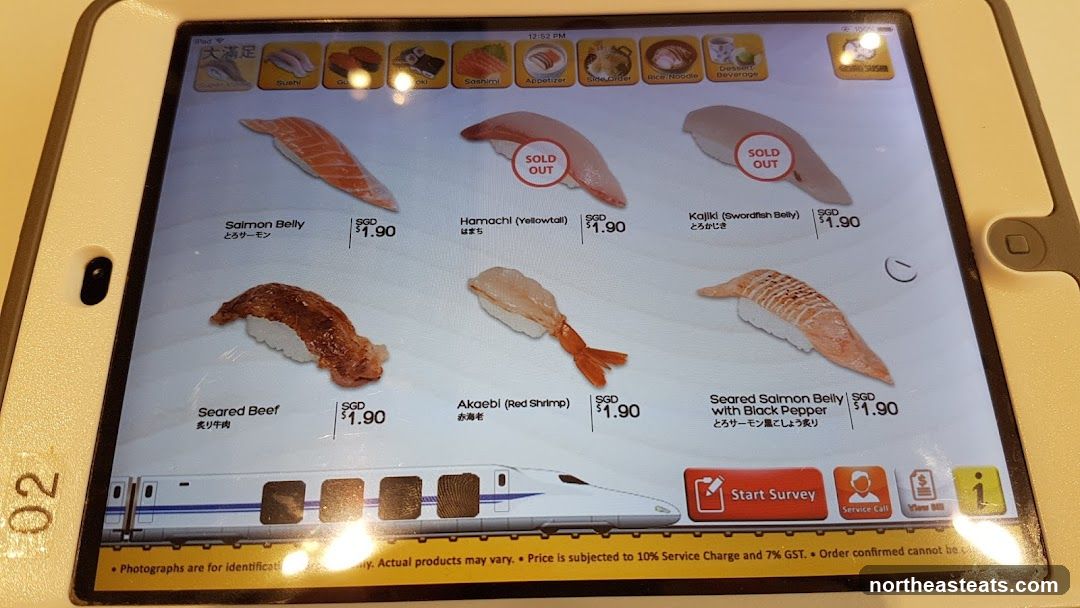 Sushi Menu