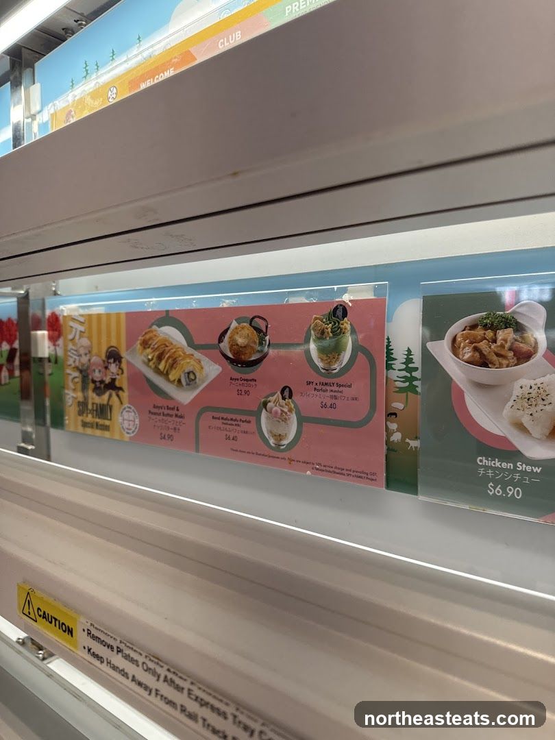 Food Display with Anime Theme