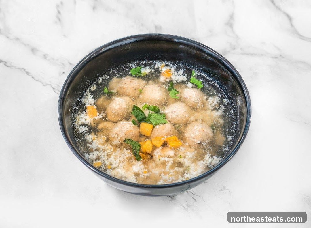 Bowl of Meatball Soup