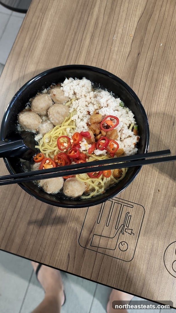 Noodle Dish with Meatballs and Chili