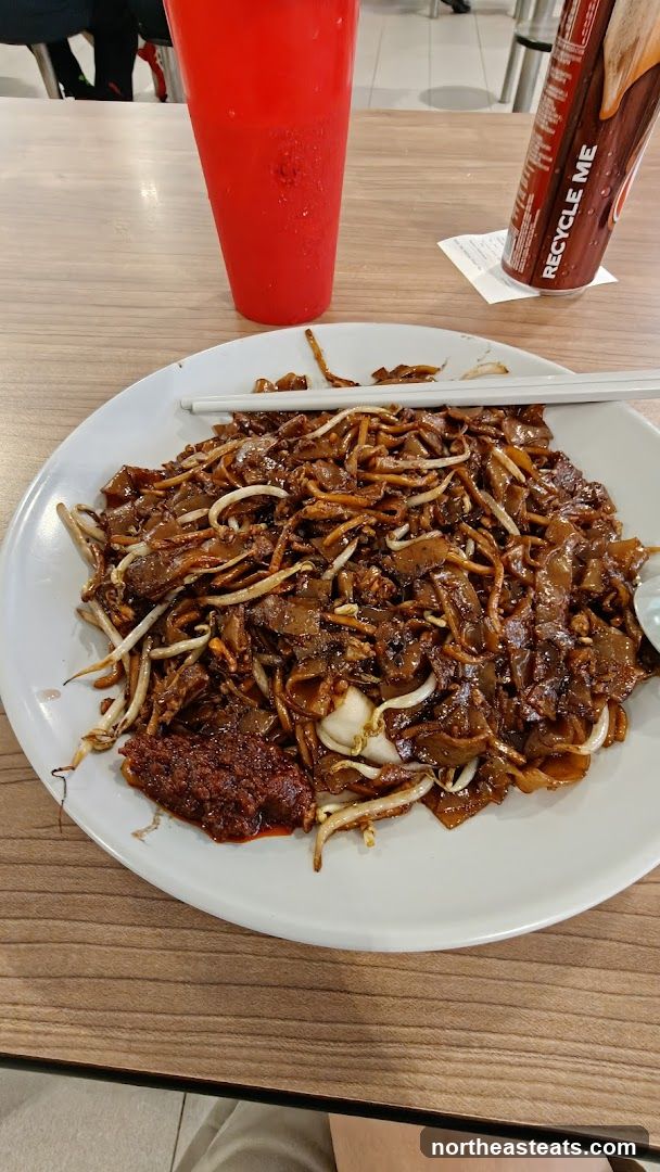 Plate of noodles with chili paste
