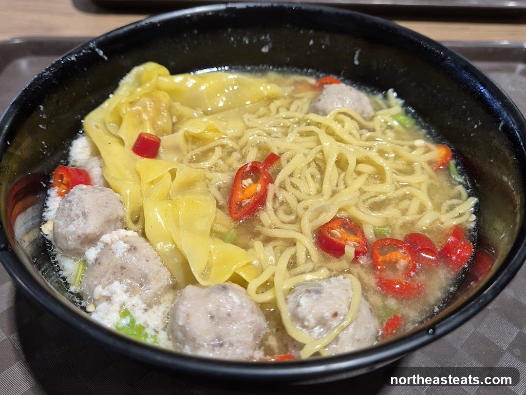 Noodle Soup with Meatballs and Wontons