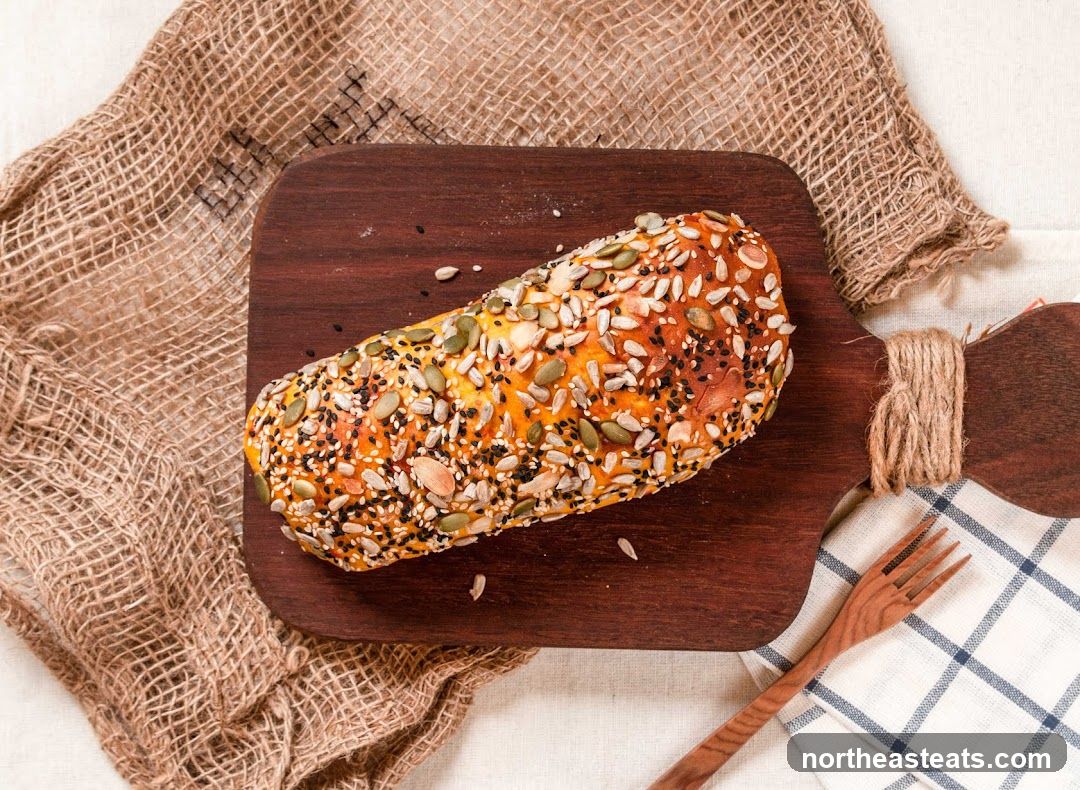 Loaf of bread with seeds