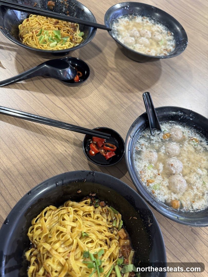 Noodles and Meatball Soup