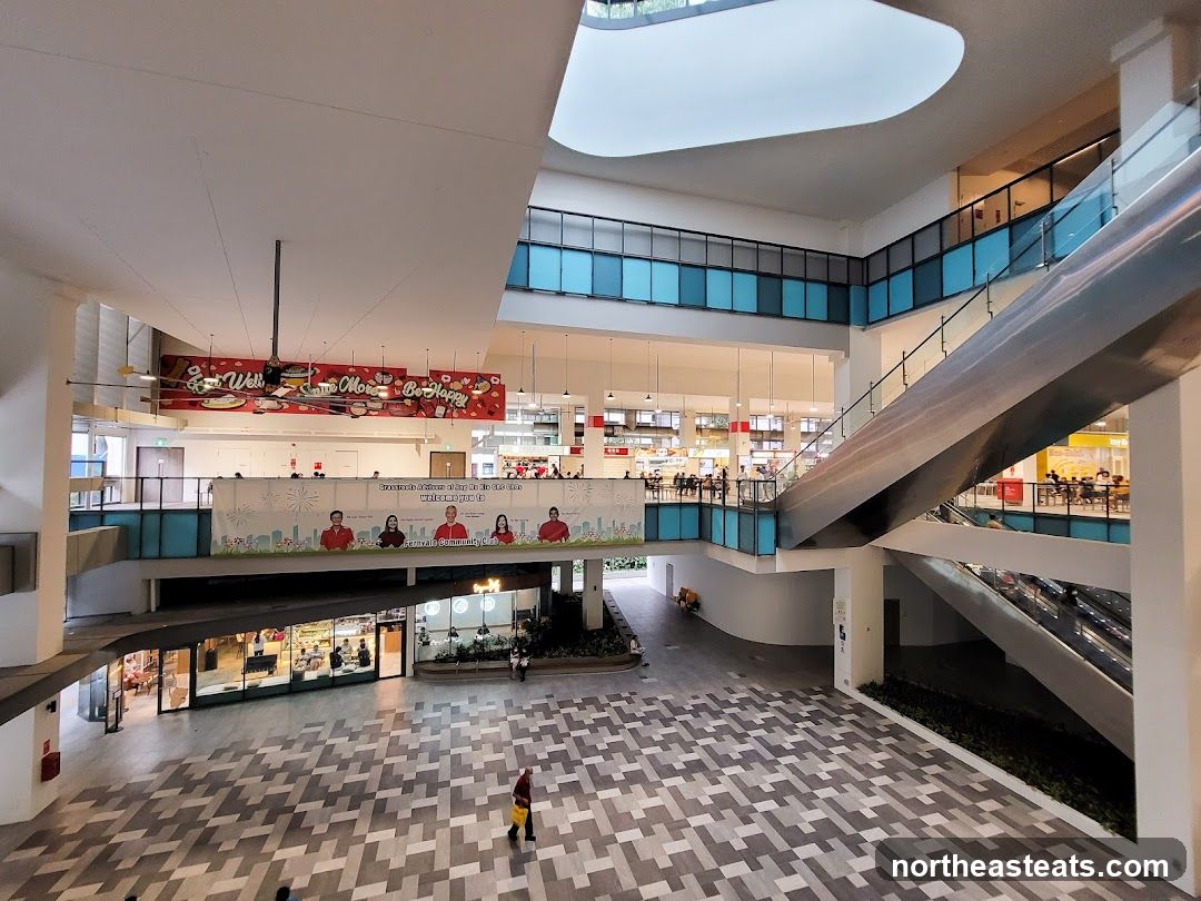 Interior of a multi-level shopping center