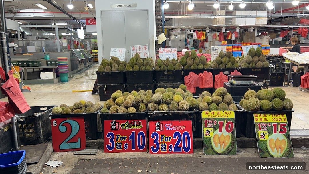 Durian Stall with Price Signs