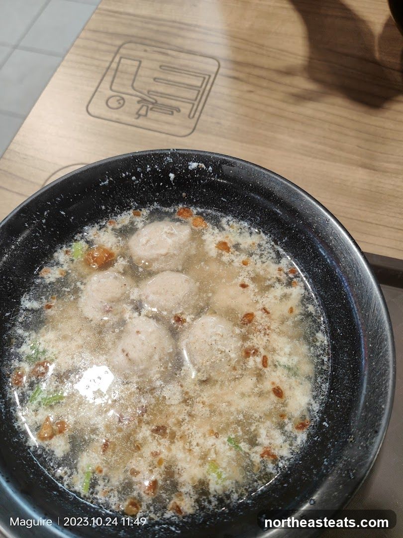 Bowl of Soup with Meatballs