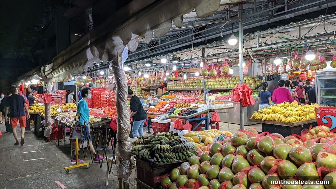 Outdoor Fruit Market at Night
