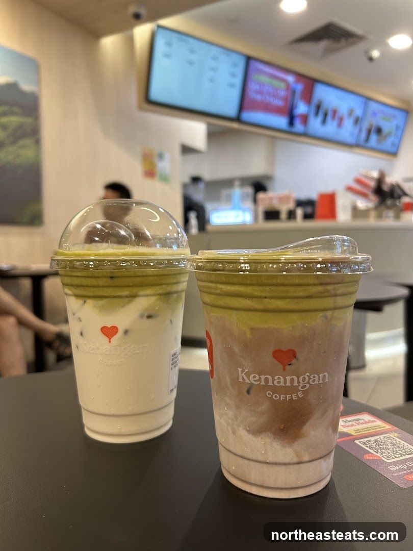 Two Iced Drinks at Kenangan Coffee